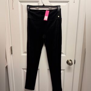 NWT Lilly Pulitzer Myria velour leggings size M onyx
